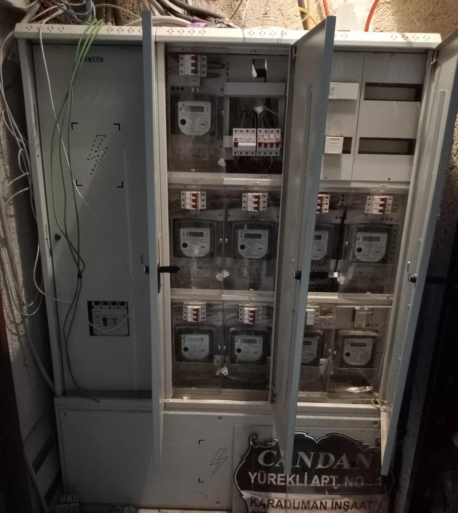 Antalya güç artışı sonrası çoklu elektrik sayaç panosu uygulaması